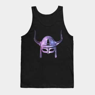 Samurai Ninja War Helmet in Space Tank Top